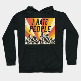 i hate people retroVintaged Hoodie